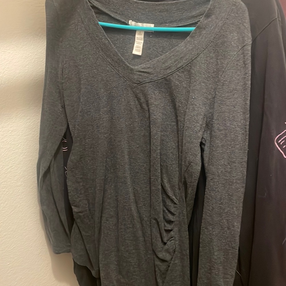 grey long sleeve